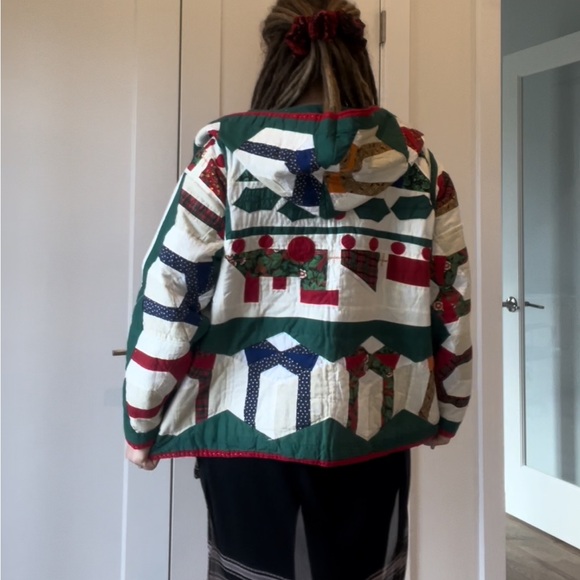 Womans XL quilt coat - handmade - Picture 8 of 13